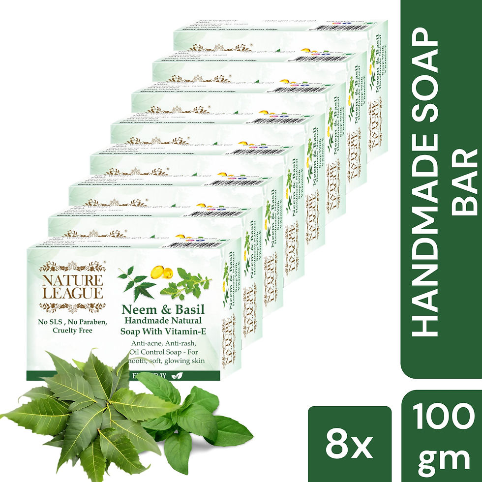 Thumbnail: NEEM & BASIL Natural Skin Nourishing Handmade Soap