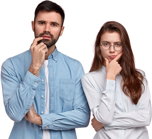 Couple thinking about business finance at Prospera Funding.