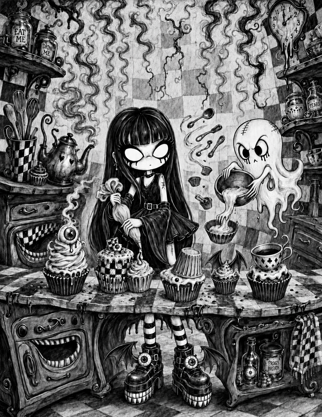 Octavia Baking Poster Print