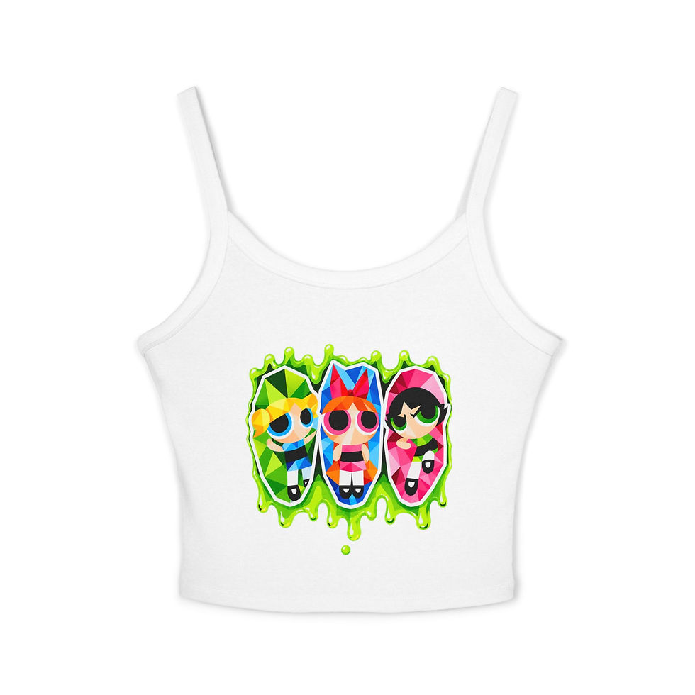 Thumbnail: Mosaic Puff Trio Crop Tank 