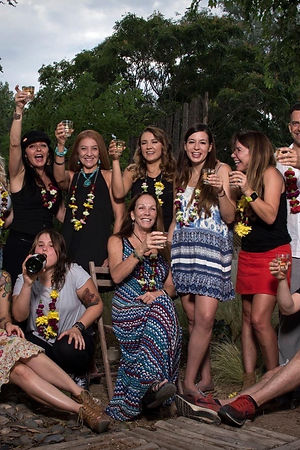 Group of women after yoga teacher training