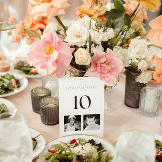 Wedding reception table number