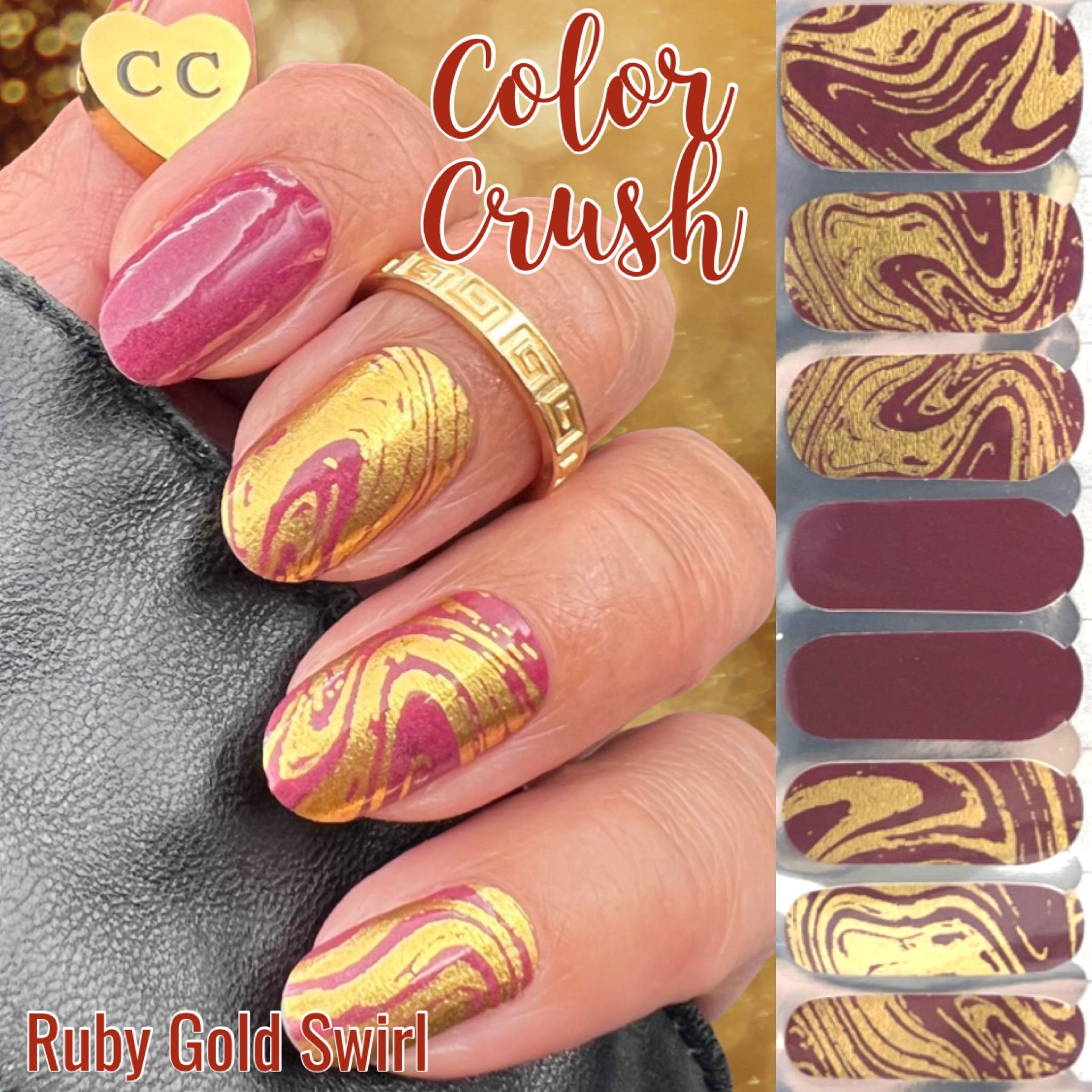 Ruby Gold Swirl