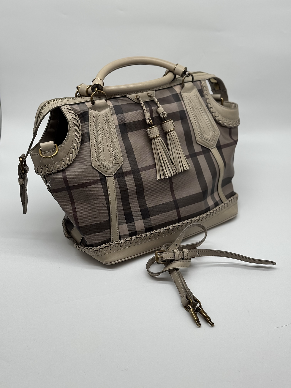 Thumbnail: Burberry Tassel Tote Bag.
