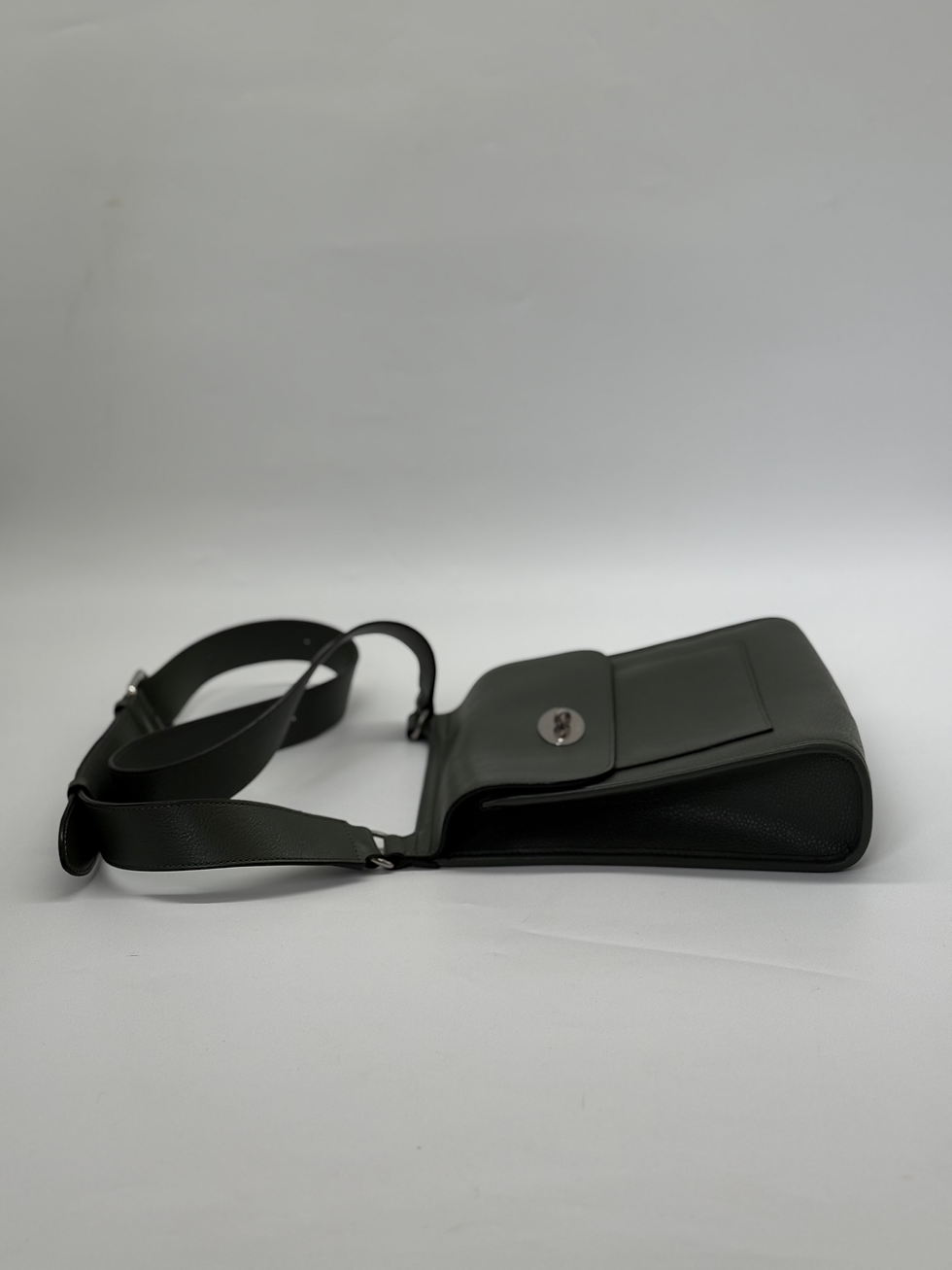 Thumbnail: Mulberry Linen Small Green Anthony Bag.