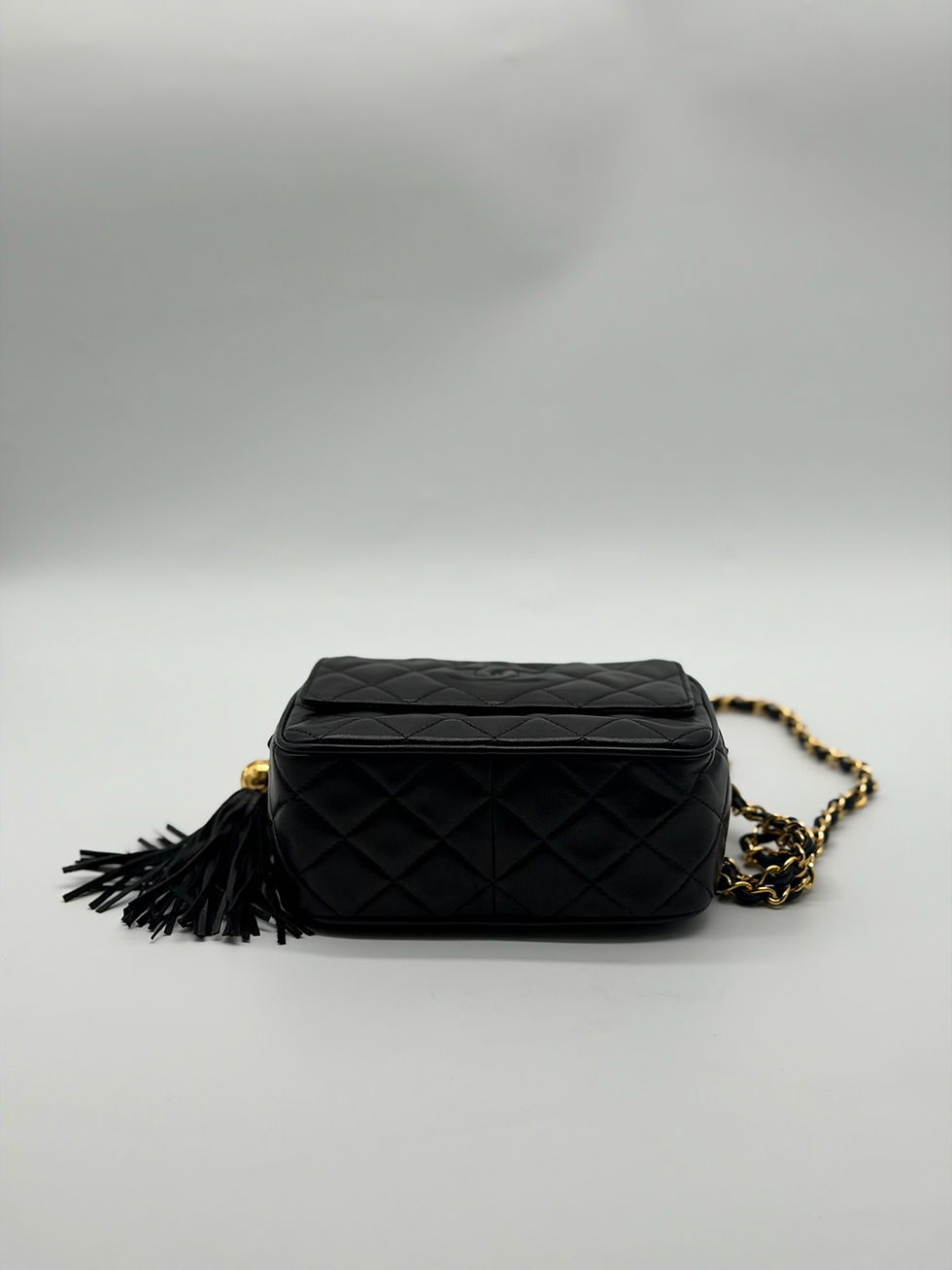 Thumbnail: Chanel Vintage Black Lambskin Camera Bag.