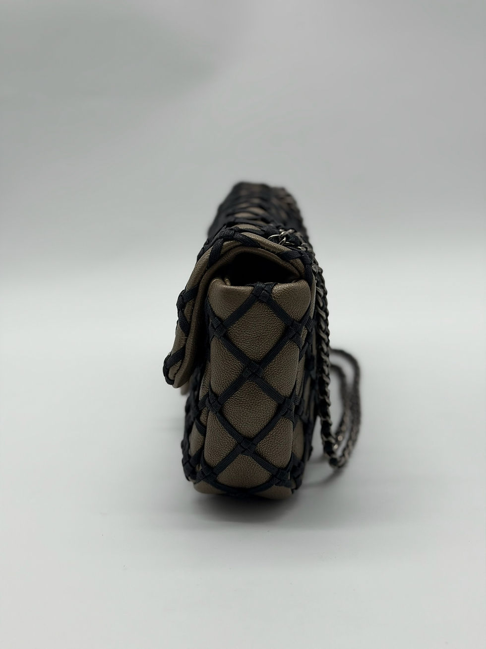 Thumbnail: Chanel Lattice Canebiers Flap Bag.