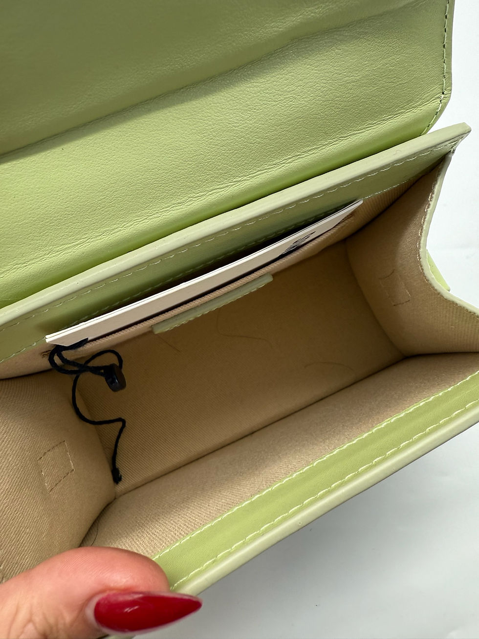 Thumbnail: Jacquemus Green The Knot Chiquito Bag.