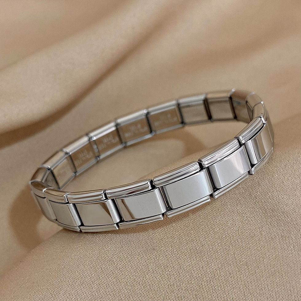Thumbnail: Gold Color Square Tightness Elastic Stainless Steel Bracelet Bangle for Women Ne