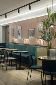 Commercial hanging artwork for hotel restaurant, The Alex Hotel, Dublin