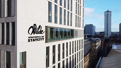 Front of aparthotel by Staycity Wilde