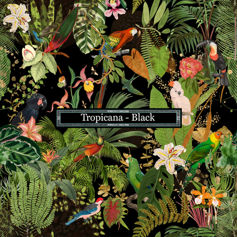 Tropical wallpaper and fabric design by Carrie Neely