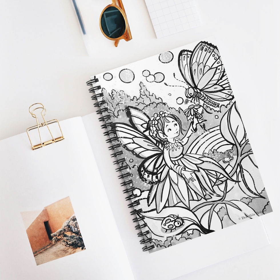 Thumbnail: Fairy & Butterfly Spiral Journal - Color-the-Cover Lined Notebook