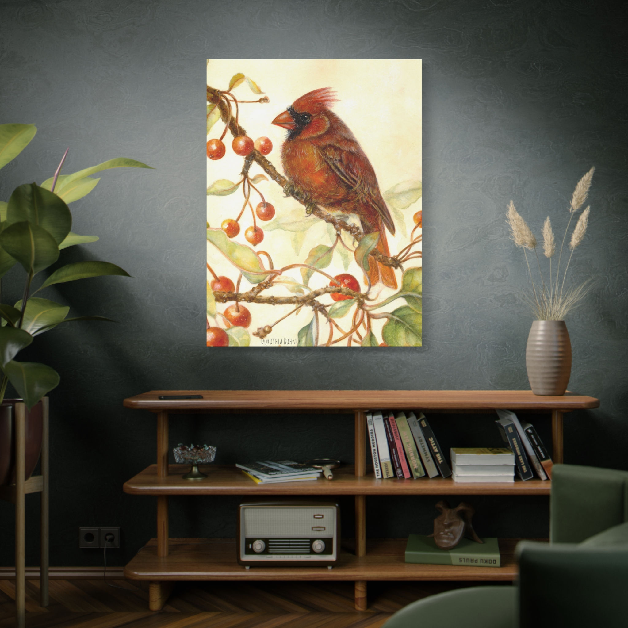 Northern Cardinal Matte Canvas Print — Stretched 1.25" Wall Art