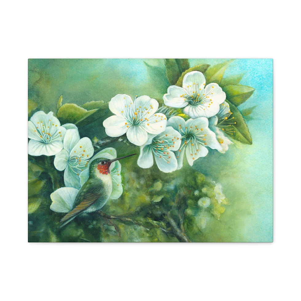 Thumbnail: Copy of Jonquil Daffodil Botanical Matte Canvas Print — Stretched 1.25"