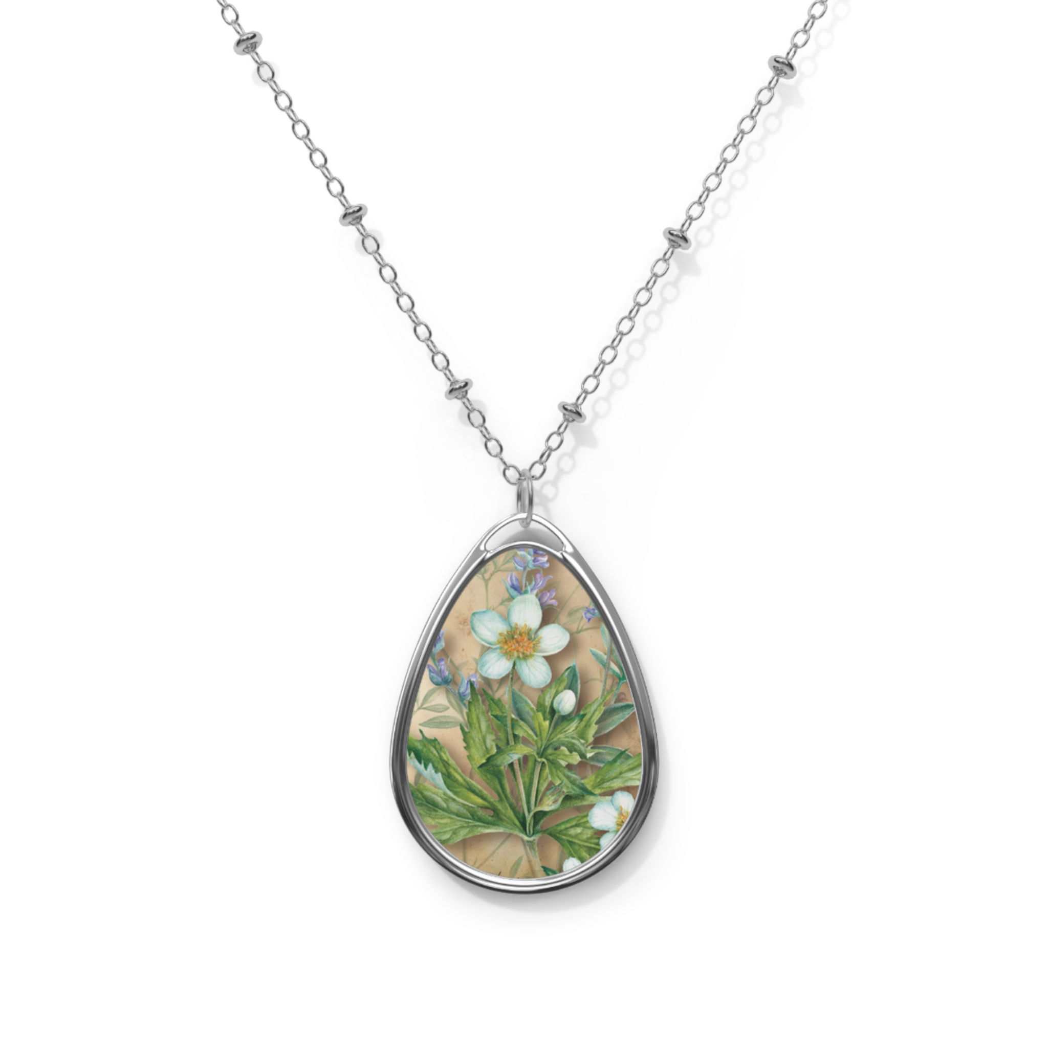 Anemone Botanical Pendant Necklace — Corps of Discovery Collection