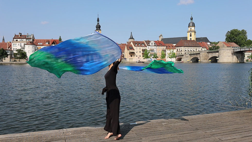 Miniaturbild: Seidenflaggenpaar Bsp. Gr. M -Psalm 23-