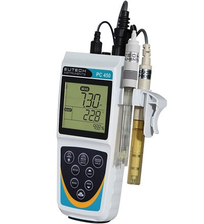 Thumbnail: EUTECH PC 450 pH MV Conductivity TDS-Temp Meter