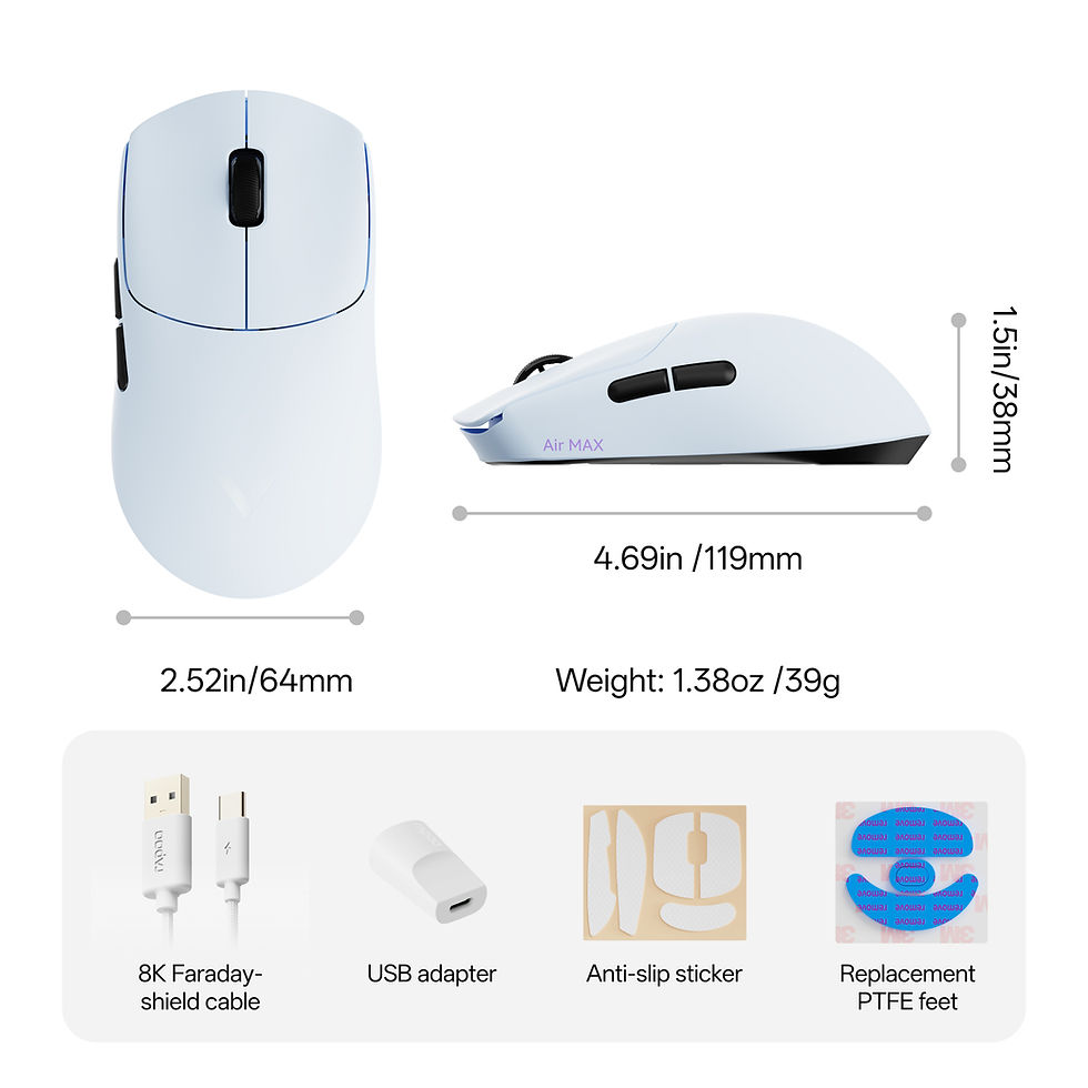 縮圖：Rapoo VT0 Air MAX Wireless Gaming Mouse True 8K Wireless Polling Rate Esports Gr