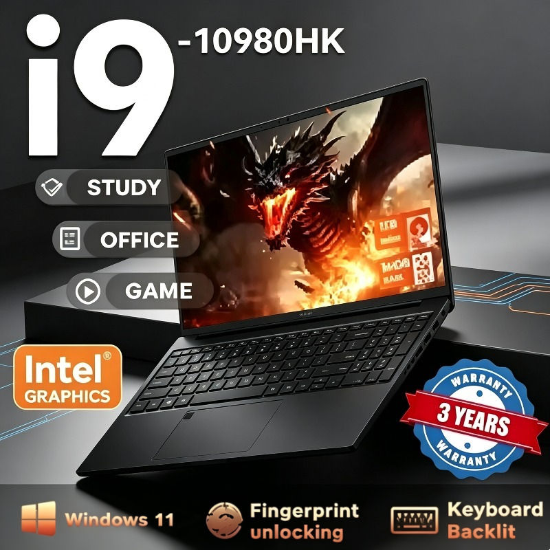New Portable 15.6' Gaming Laptop Computer Intel Core I9 10980HK Windows 11 PC Ga
