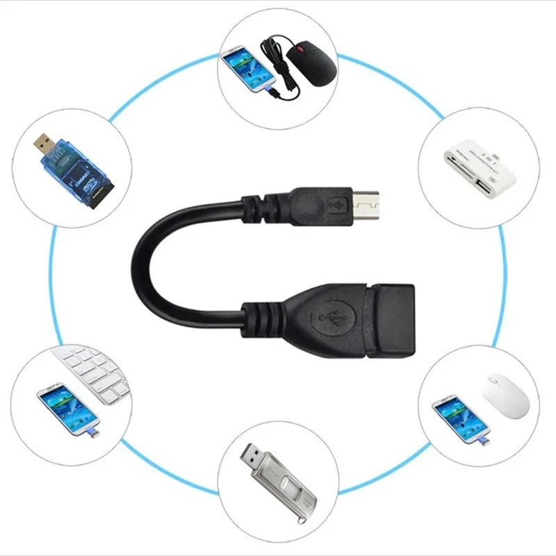 Miniature : Brazil USB 2.0 OTG Cable Mini A Type Male to USB Female Host for Handycam PDA Ph