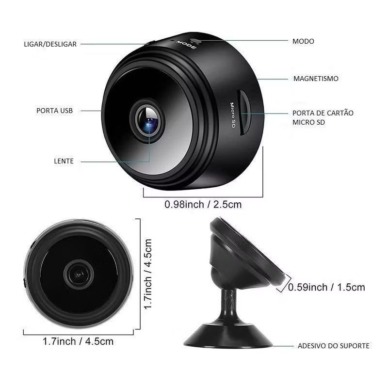縮圖：Kit 4 Câmeras De Segurança HD Com Conexão App, Visão Noturna E Detecção De
