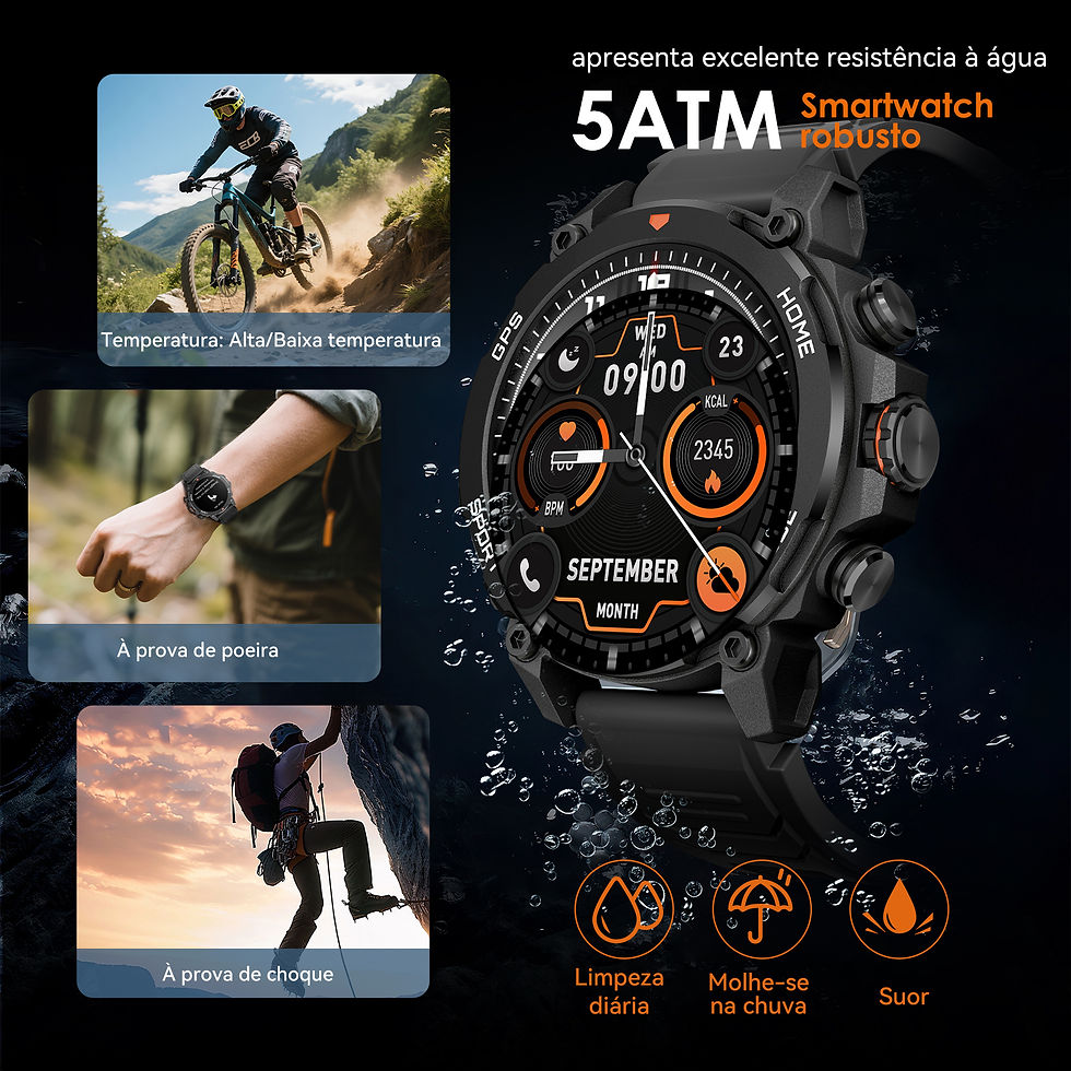 Miniature : AURAFIT TREK 1: Relógio GPS com Tela AMOLED 1.43", 5ATM, 150+ Modos Esportivos,