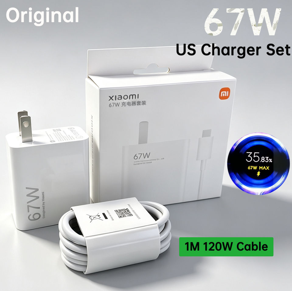 Thumbnail: Original Xiaomi 67W Charger Cargador Tipo C Mi Hyper Turbo Chargers 67W Fast Cha