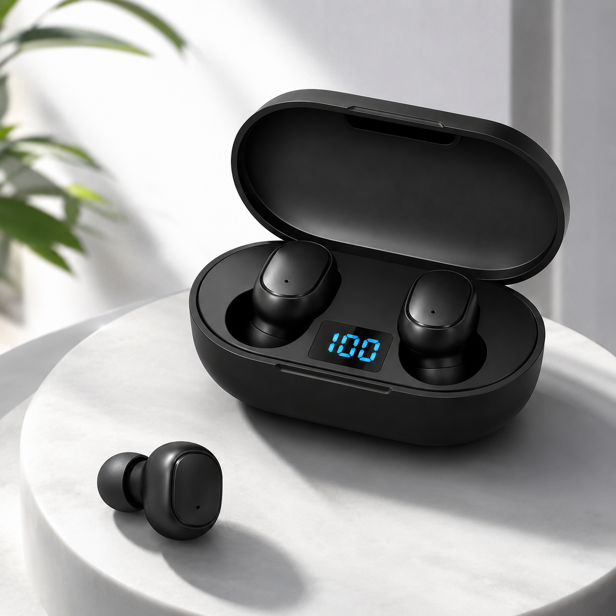 Mini Tws Earbuds with Digital Display and Battery Indicator Bluetooth 5.0 Stereo