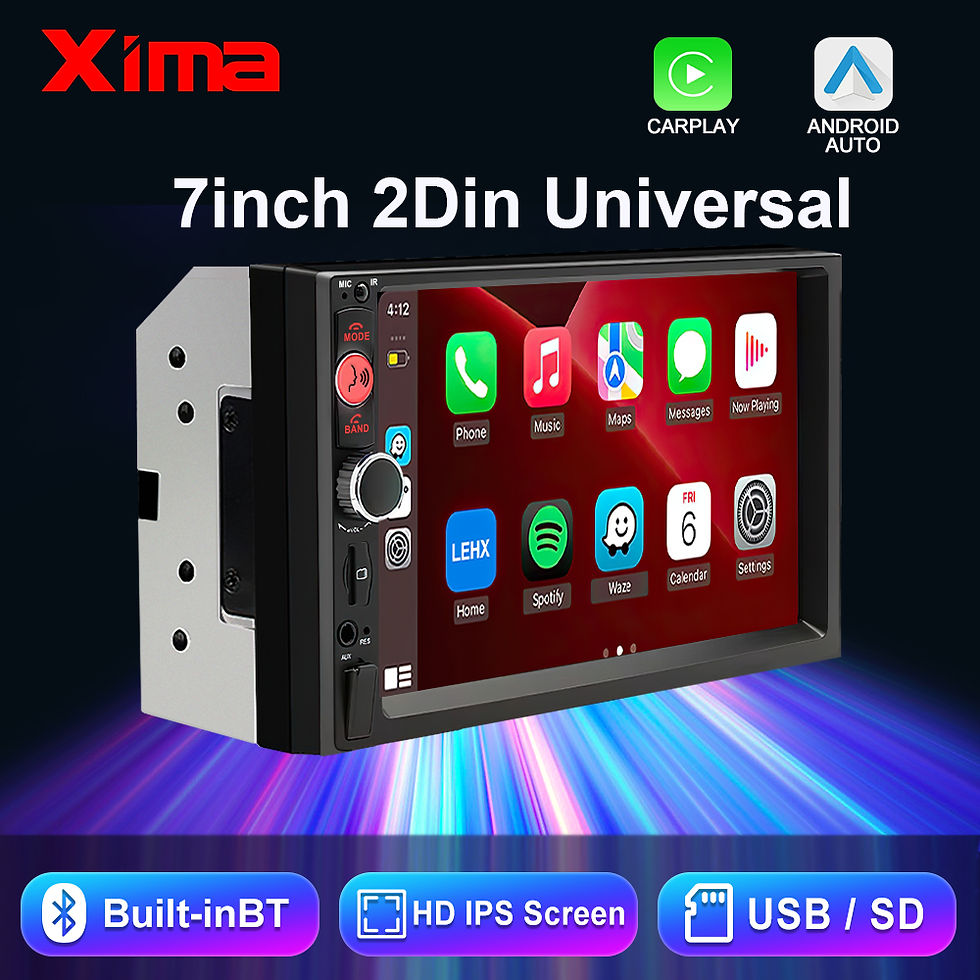 Miniatura: XIMA 2Din 7" IPS Universal Wireless CarPlay Android Auto Car Radio Stereo Multim