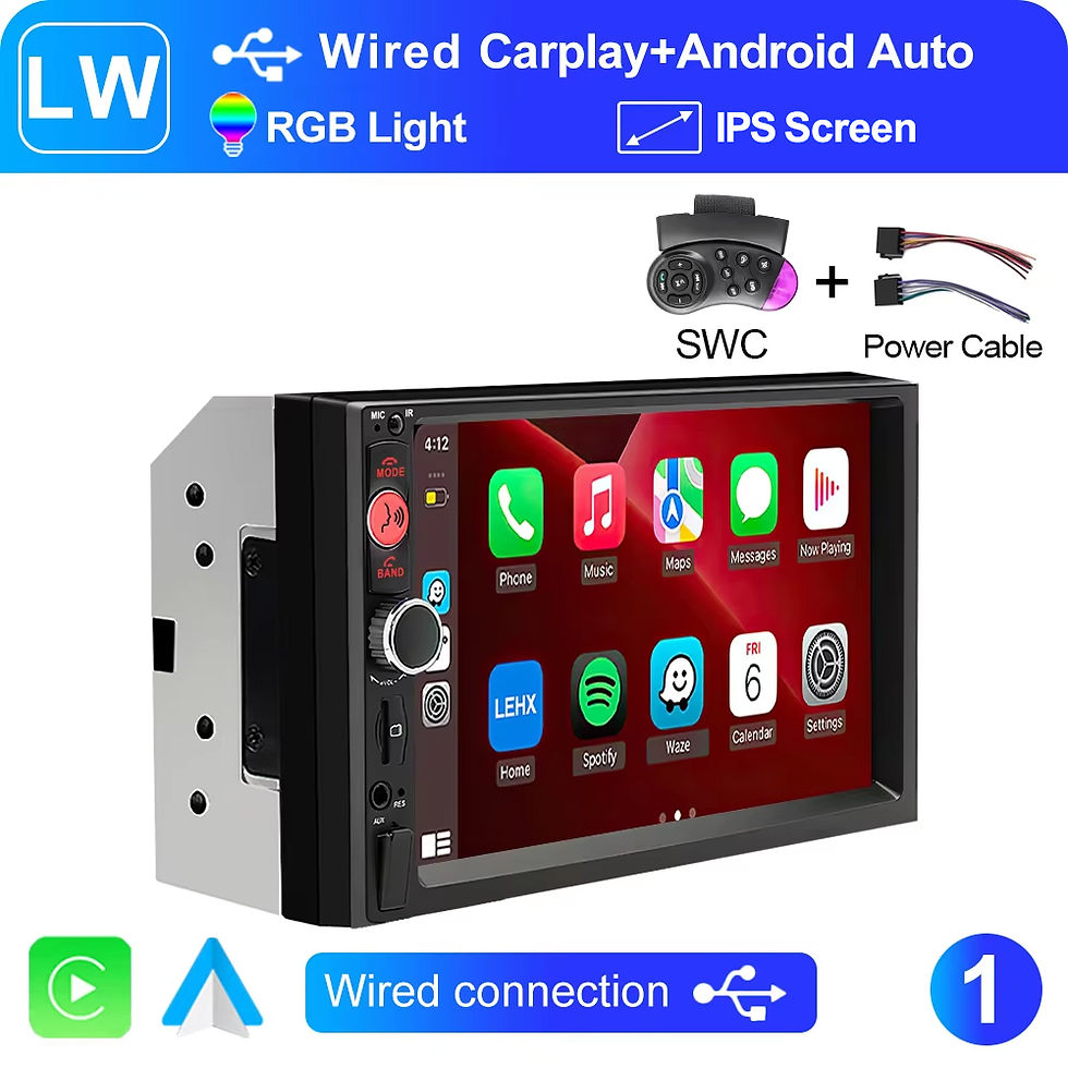 Miniatura: XIMA 2Din 7" IPS Universal Wireless CarPlay Android Auto Car Radio Stereo Multim