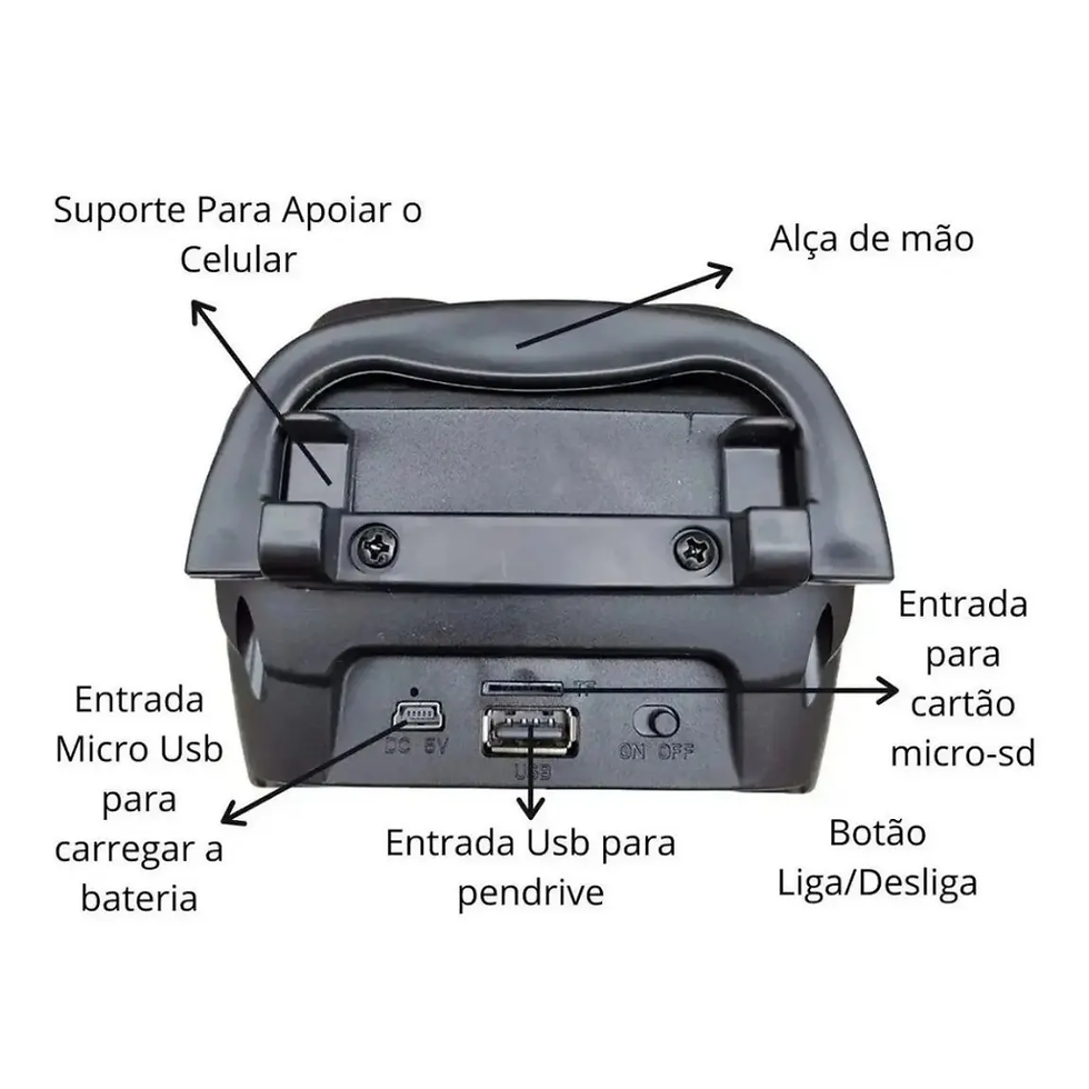 Miniatura: Portable Bluetooth Sound Box with LED USB FM Radio and SD Musica