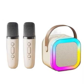 サムネイル： Wireless Bluetooth Portable Karaoke Speaker Sound Box With 2 Microphone