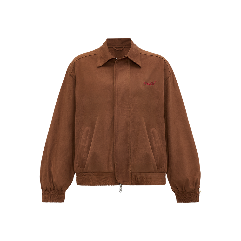 FANKY JACKET - GOOD GIRL GONE GLAM PRINTED SUEDE JACKET