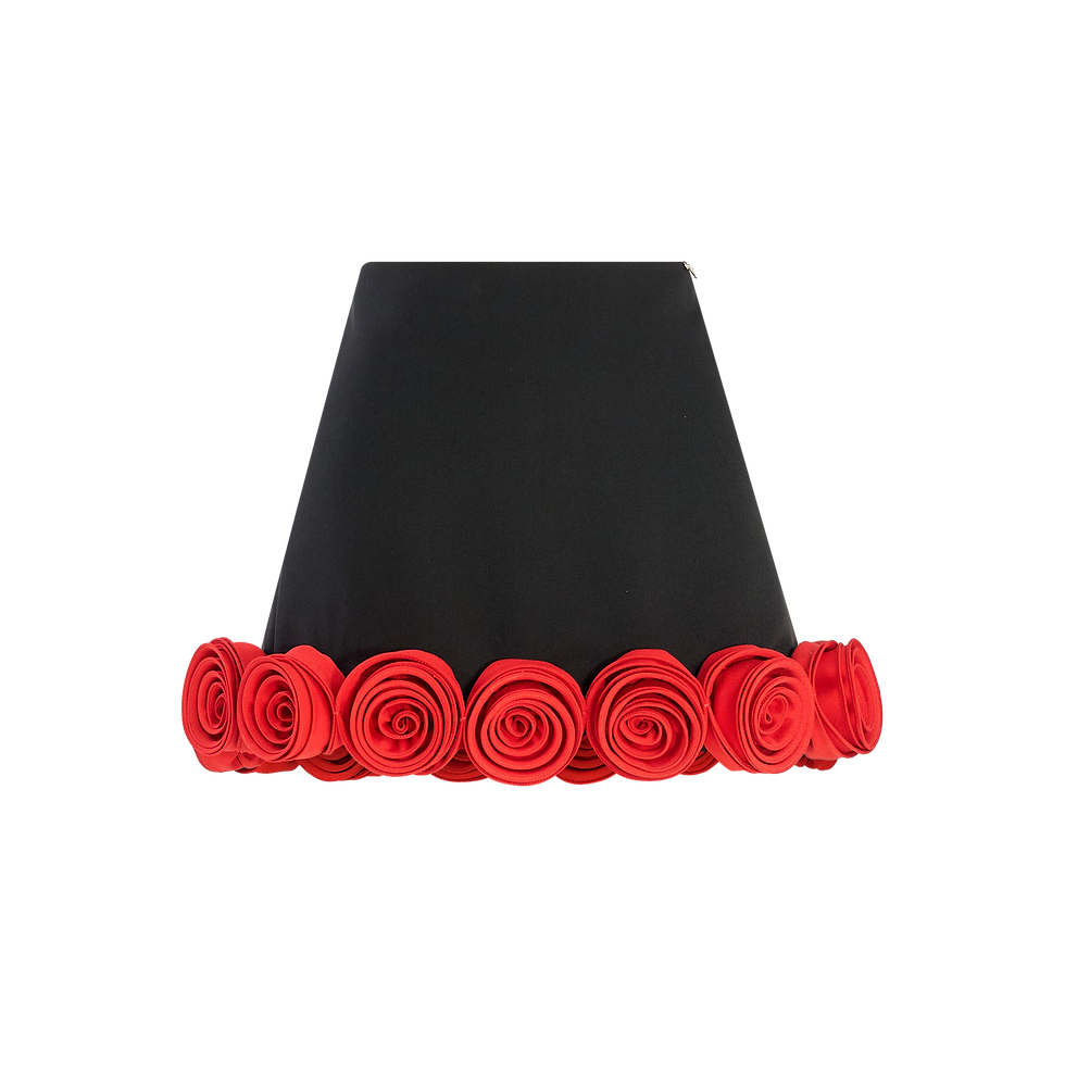 MINI ROSELIN SKIRT - ROSES HAND-CRAFTED AROUND HEM SKORT