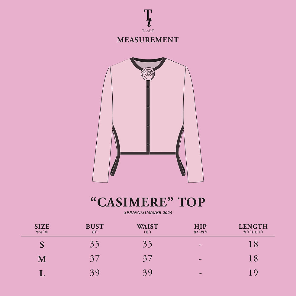 Thumbnail: CASIMERE TOP - ROSE HAND-CRAFTED PIN FRONT BUTTON TWO-TONE LONG SLEEVES