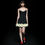 Thumbnail: MA LOULOUTE DRESS - BUSTIER SPAGHETTI STRAPS ROSES HAND-CRAFTED MINI DRESS