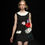 Thumbnail: MILADY DRESS - ROSES BOUQUET HAND-CRAFTED TWO-TONE MINI DRESS