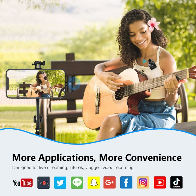 Thumbnail: PULUZ Wireless Lavalier Microphone for iPhone / iPad, 8-Pin Receiver