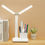 Thumbnail: Double Head Lighting LED Charging Desk Lamp,Style: