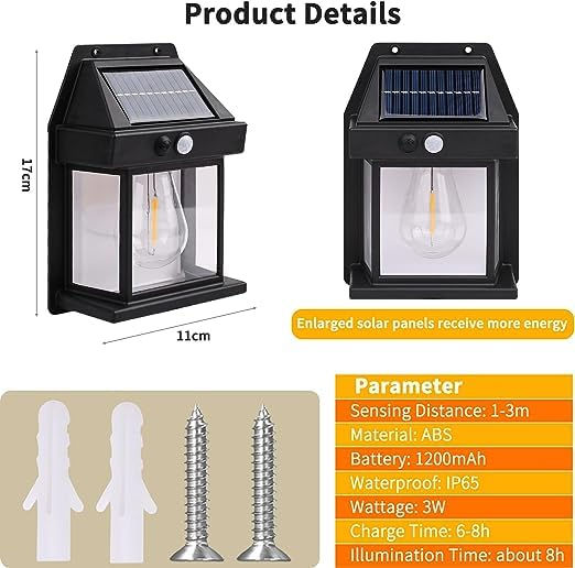 Thumbnail: Solar Wall Blub outdoor automatic waterproof LED Light