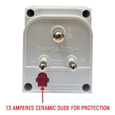 Thumbnail: 3-in-1 Universal Travel Adapter Multi-Plug with Individual Switch 5A 230V