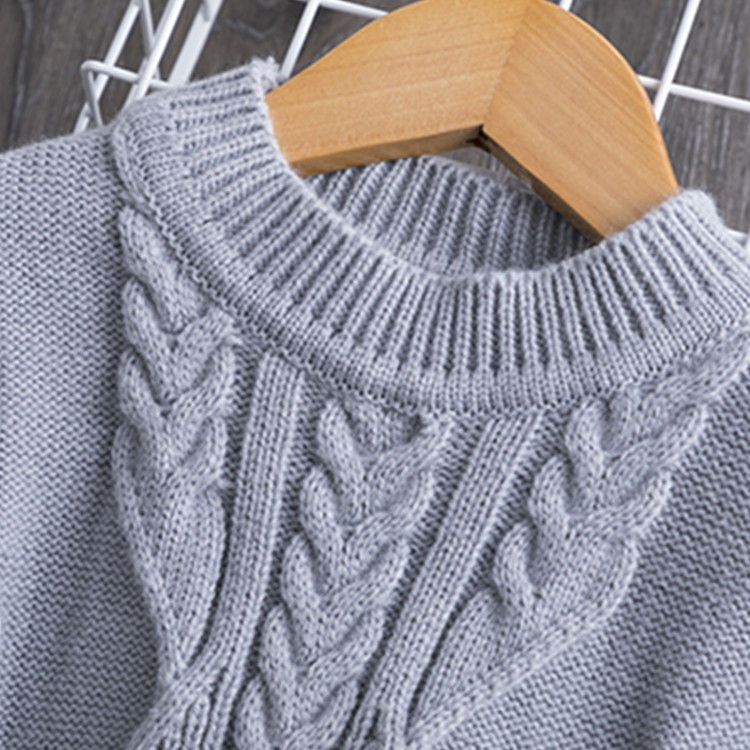 Thumbnail: Winter Girls Knit Long Sleeve Sweater Organza Dress Evening Dress