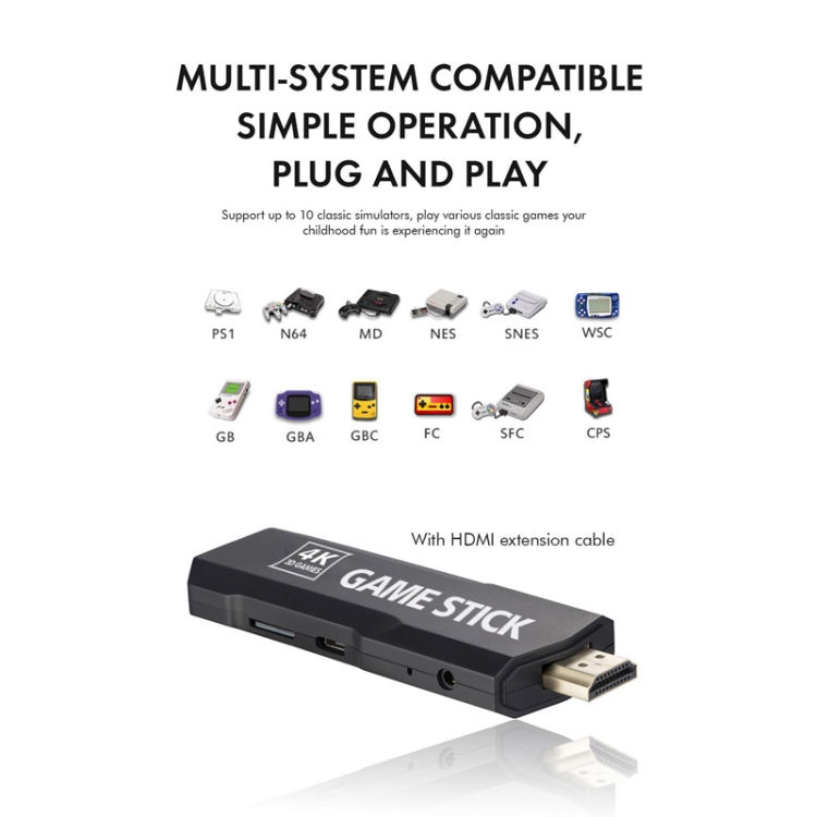 Thumbnail: GD10 2.4G Wireless 4K HD TV Game Console PSP Game Box
