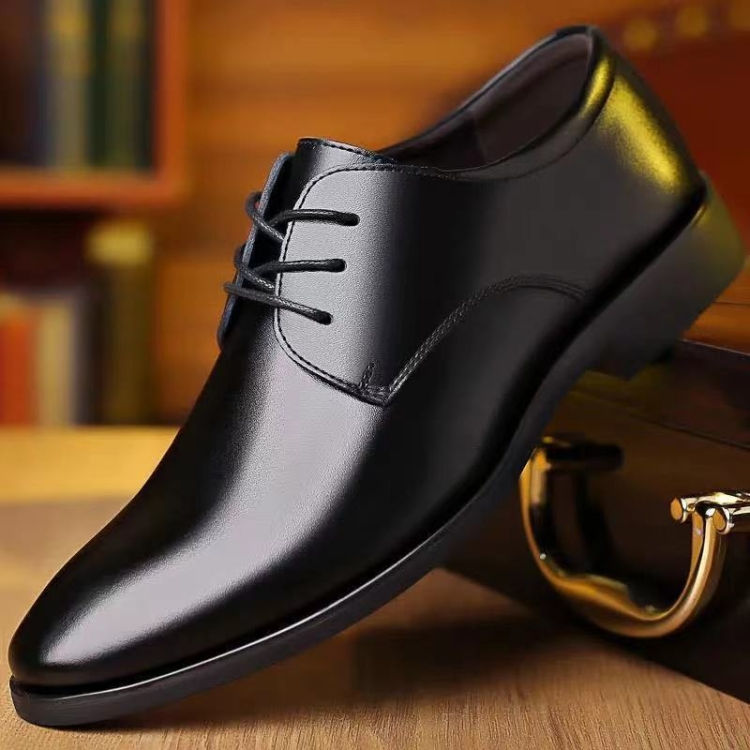 Thumbnail: Suit Groomsmen Men Shoes Business Formal Casual Leather Dhoes