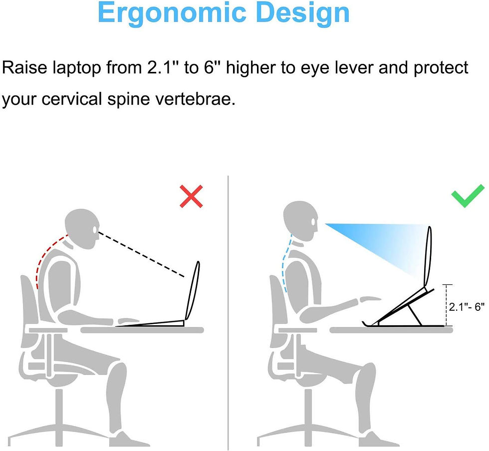 Thumbnail: Folding Plastic Adjustable Laptop Stand Ergonomic Portable Light Weight Stand