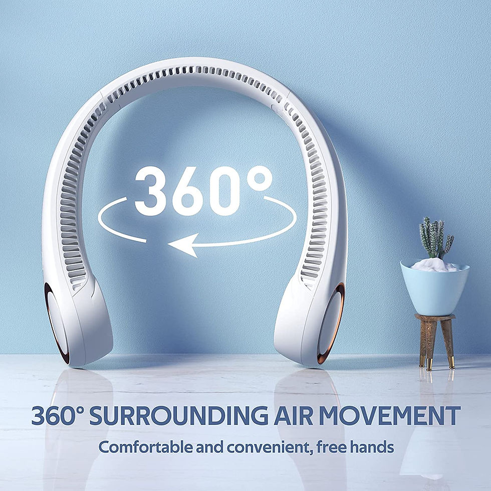 Thumbnail: New Portable Rechargeable Neck Fan  360° Cooling Gadget
