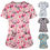 Thumbnail: Loose Printed Hedging Thin T-shirt Nurse Uniform (Color:White Size:XXXL)