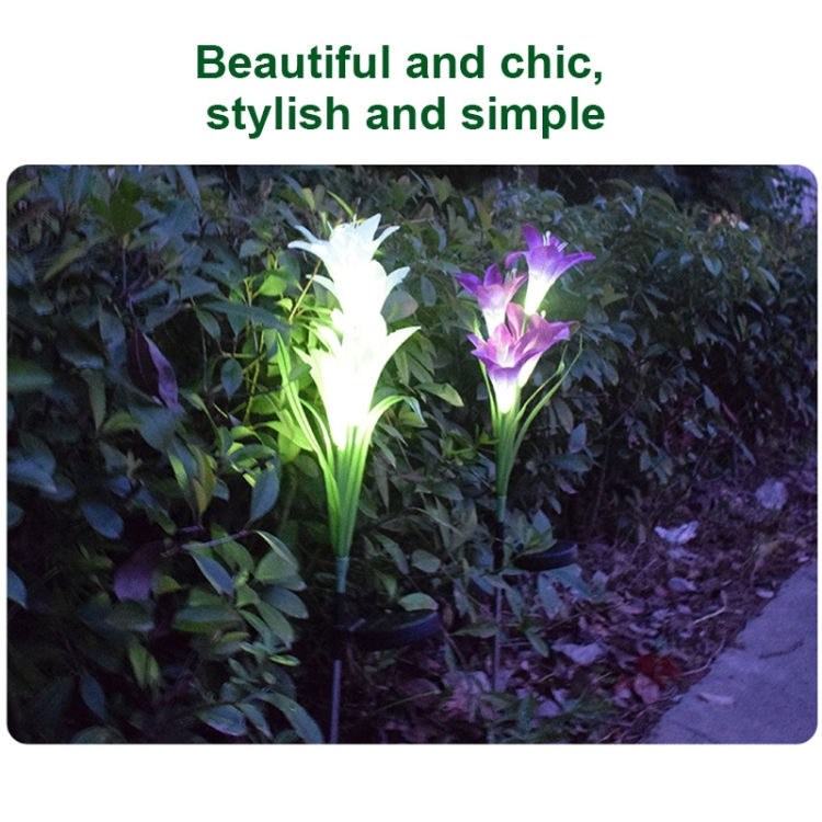 Thumbnail: Simulated Lily Flower Solar LED Lawn Lamp
