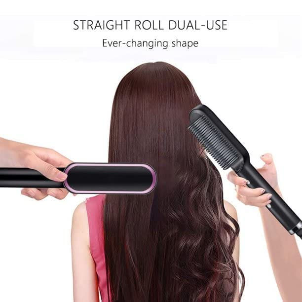 Thumbnail: Electric Hair Straightener Comb Brush For Women 6M Warranty
